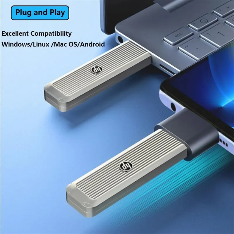 HP 외장 SSD 솔리드 스테이트 USB 3.2 플래시 드라이브 디스크, 작은 펜 드라이브 메모리 스틱, 휴대용 장치 U 디스크, 1TB, 512GB, 256GB