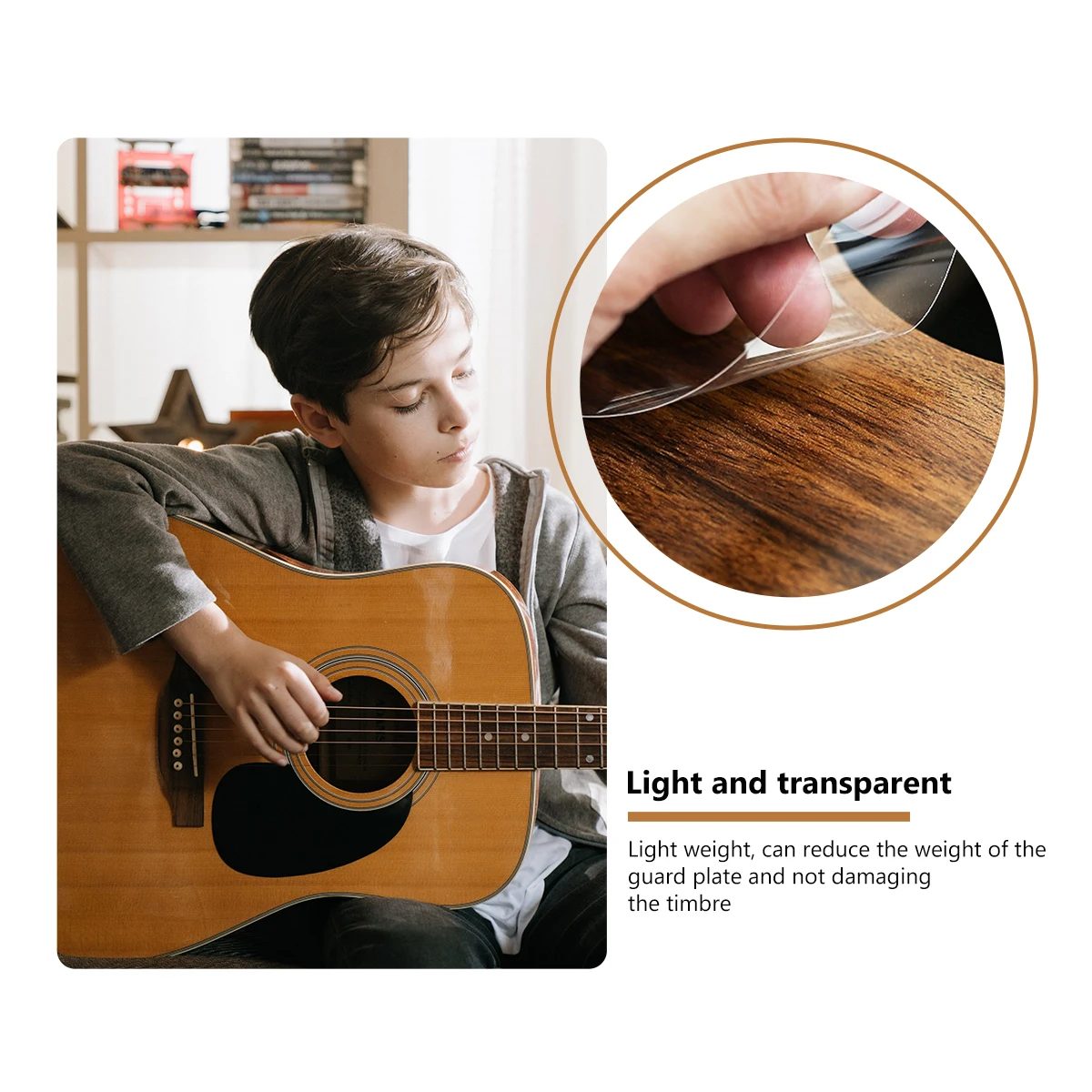 

Guitar Pickguard PET Pickguard Shield Material Scratch Proof Transparent Guard Plates Body Fretboard Accessories Set