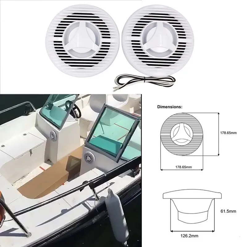 6.5 Inch Waterproof Marine Boat Speaker 100W Audio Stereo Sound Equipment System