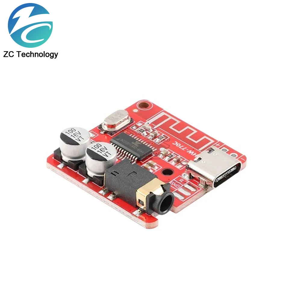 1-10PCS Bluetooth Audio Receiver Board Bluetooth 5.1 MP3 Lossless Decoder Micro USB 3.5mm Audio Output Amplifier Module Type-C