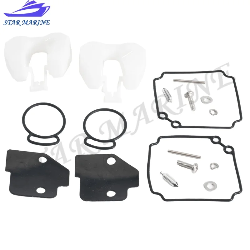 

2 комплекта 18-7739 (замена 6L2-W0093) — ремкомплект карбюратора для двухтактных лодочных моторов Yamaha 20 л.с., 25 л.с. (6L2-W0093-00), топливная система