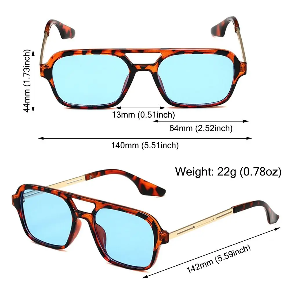 1PC Vintage Square Sunglasses Retro Large Square Frame 70s Sun Glasses UV400 Protection  Shades Summer Eyeglasses For Women Men