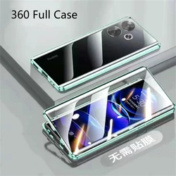 360 Full Case For Realme GT Neo 6 SE GT 6T Case Double Sided Magnetic Adsorption Metal Tempering Glass Phone Protection Cover