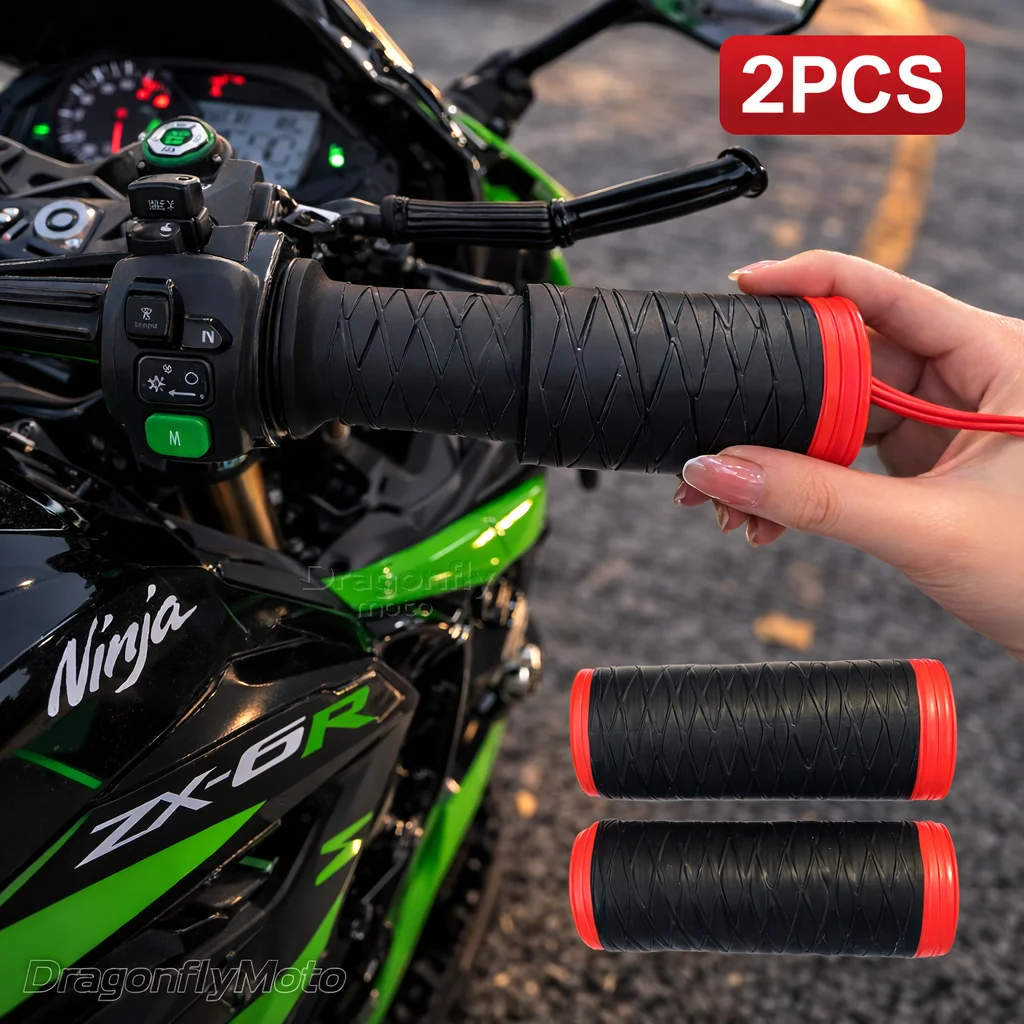 

Силиконовый чехол на руль мотоцикла для Kawasaki Ninja ZX6R ZX-6R ZX 6R 2009-2022, самосжимающийся, нескользящий чехол для руля мотоцикла