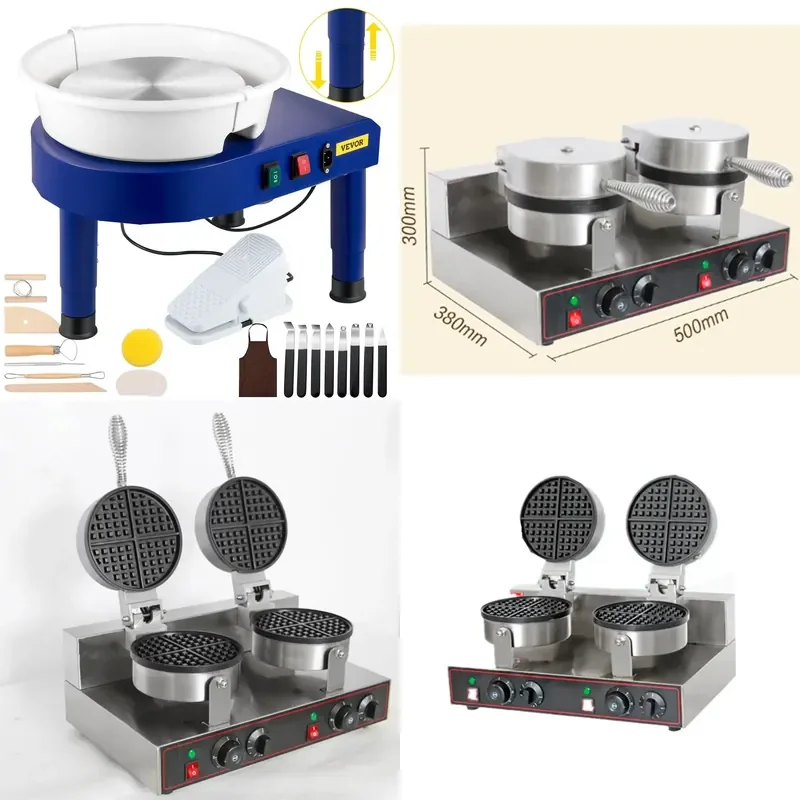 2026 EU stock Electric Snack Machine Cone Machine/ Double Waffle Cone Maker
