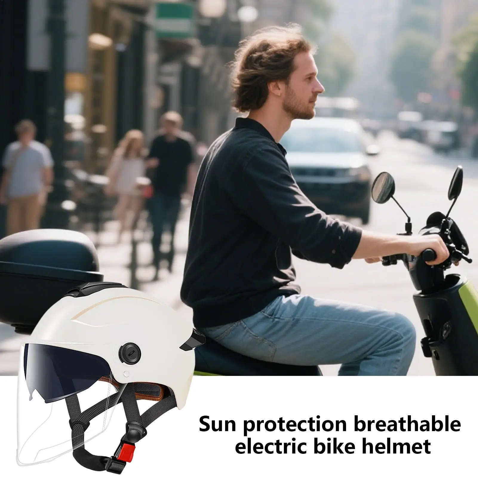 

Motorcycle Helmets Open Face Adults Helmets Double Visor Headgear Protective Gear For Street Racing Motocross Scooter Sportbike