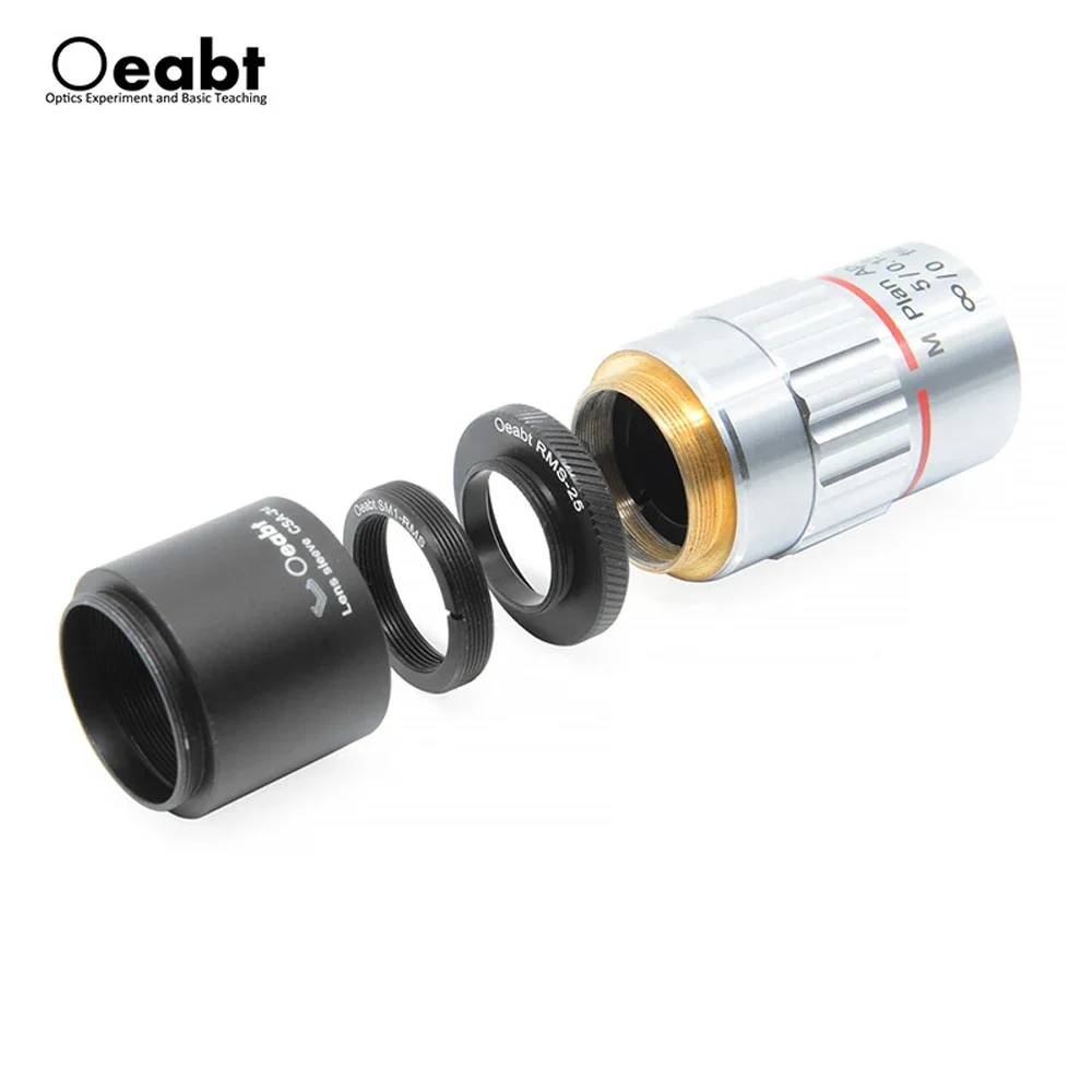 Adaptateur RMS, élément optique, connecteur d'anneau, Microscope à monture C M25 * 0.75, anneau à pression, objectif rotatif Oeabt