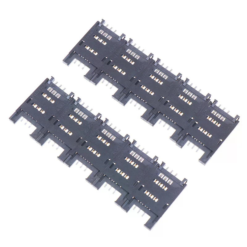 

10pc SIM Card Holder 6PIN Card Socket SIM Card Slot Connector for Phone