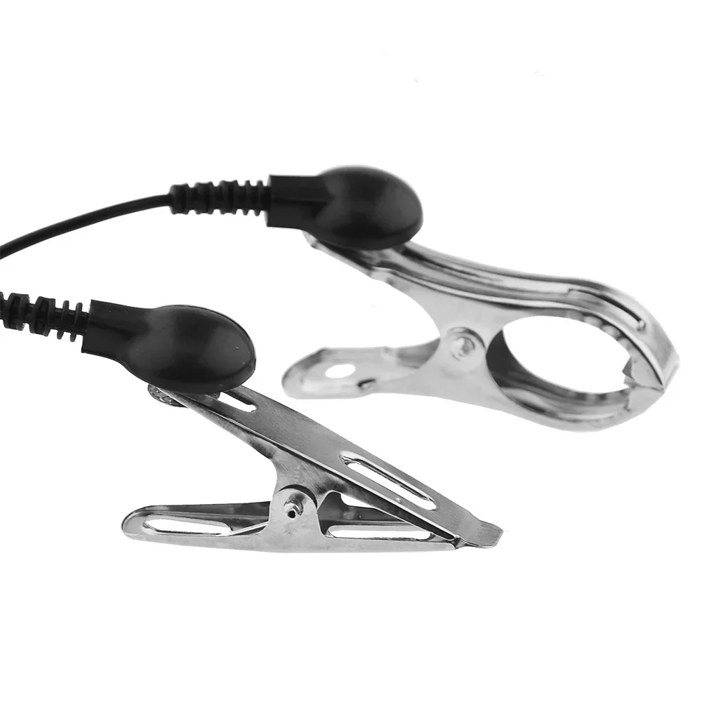Electrical Stimulation Fetish Sex Toy For Couples New Arrival Electric Shock Nipple Clitoris Clamps Body Massage Conductive Clip