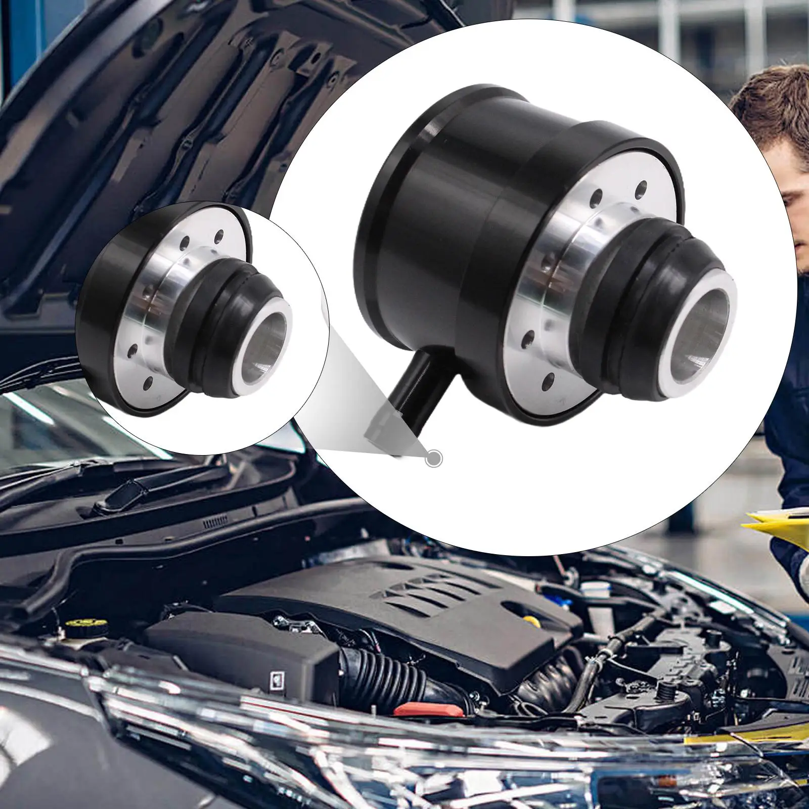 

2 шт., крышка клапана, комбинированный комплект из ПКВ, прочные детали двигателя автомобиля, обновление, простой в установке алюминиевый сплав