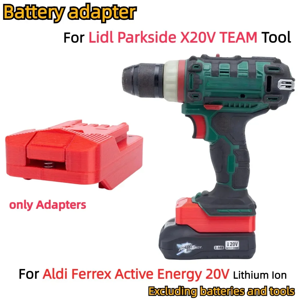 

For Aldi Ferrex Active Energy 20V Li-ion Battery TO Lidl Parkside X20V TEAM Cordless Tool Battery Adapter/Converter