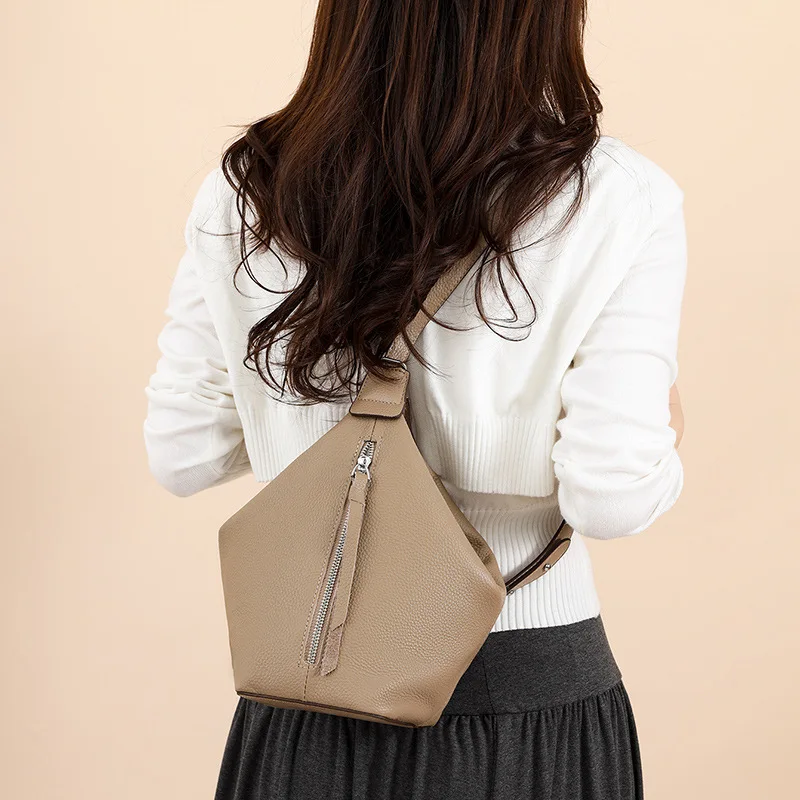 

Fashion Genuine Leather Bucket Bag Women Shoulder Crossbody Soft Cow Leather Handbags 2025 Style Female Messenger Tote Sac