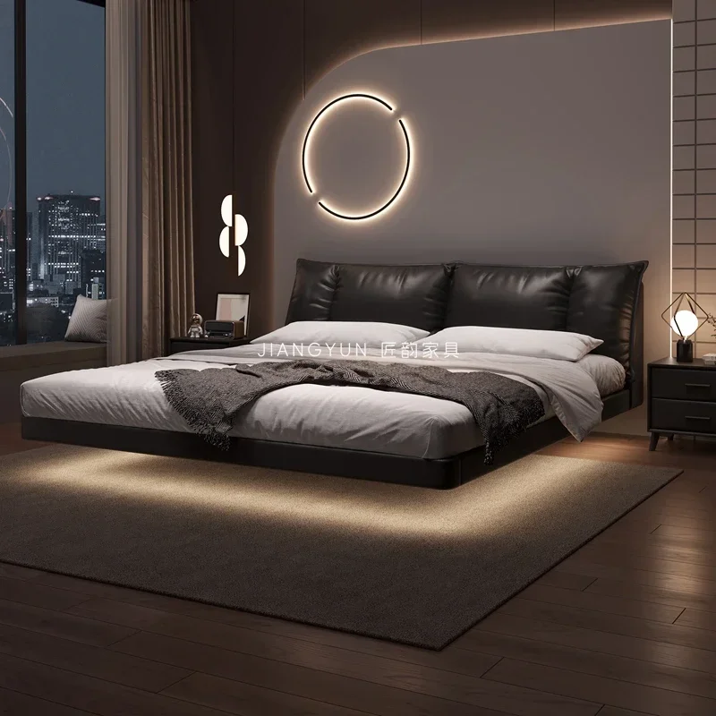 Home Lit 180x200cm Bed Racks And Frame Bedroom Set Bed Side Table Lit King Size Luxury King Size Bed Bedroom Furniture Headboard