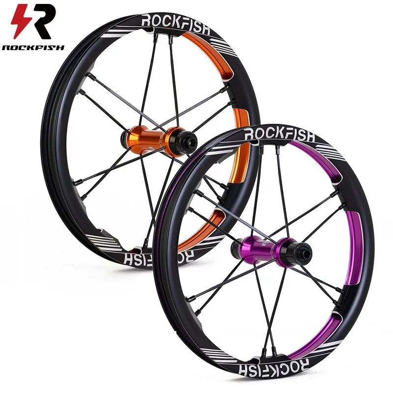 Rockfish R6 Double-layer Aluminum Alloy Kids Balance Bike Wheel Set 12 inches Sliding Bicycle Wheel Rim Set Pushbike Wheelset