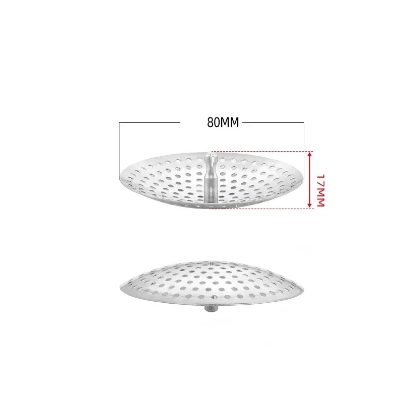 Kitchen Sink Strainer Stopper Stainless Steel Replacement Drain Filter Bathtub Hair Catcher Waste Hole Trap Bathroom Accessories image 2