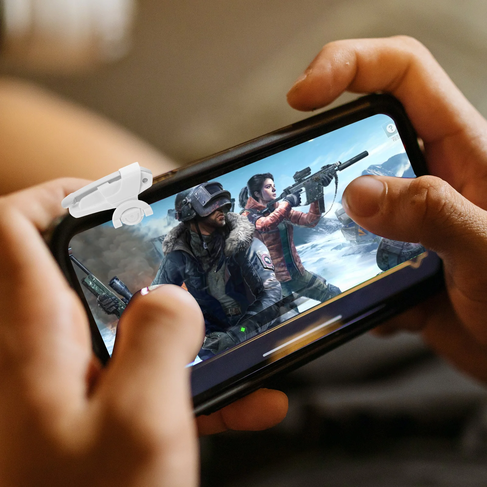 

1Pair Game Trigger for Phone Mobile Game Controller Lightweight Portable Trigger Button for Most Smartphones Shooting Handle