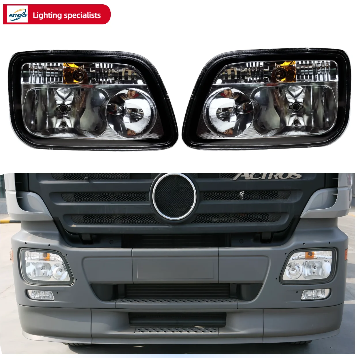 ACTROS MP2 truck Headlight assembly 24V Halogen lights Mercedes-Benz heavy truck Parts Special price OEM:9438200261 9438200161