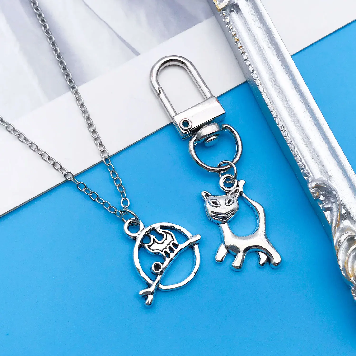 Mix 20 sztuk/starożytny srebrny kot seria moda tworzenia biżuterii moda DIY rzemiosło powrót do szkoły Halloween święto dziękczynienia dostęp — zdjęcie 7