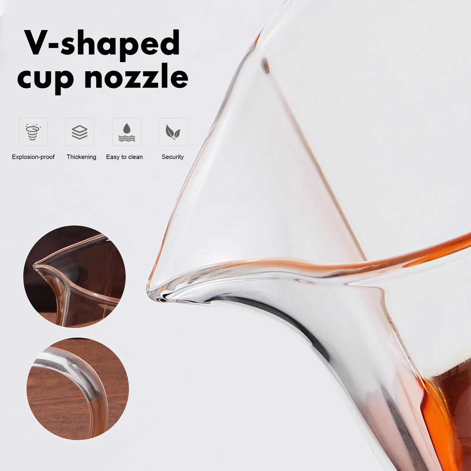 

Premium Glass Teapot Transparent Square Design Large Capacity for Home Office Tea Dispenser Remaining Liquid Modern