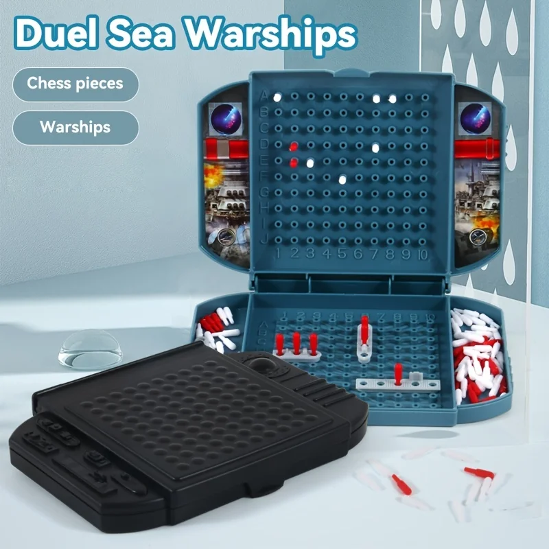 Two player black battleship naval battle board game - Get an engaging naval battle experience through strategy games