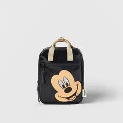 Mickey Black Backpack Children Bag Fashion Boutique Design Kids Boy School Bag Cartoon Trendy Brand Two-shoulder Bags Disney