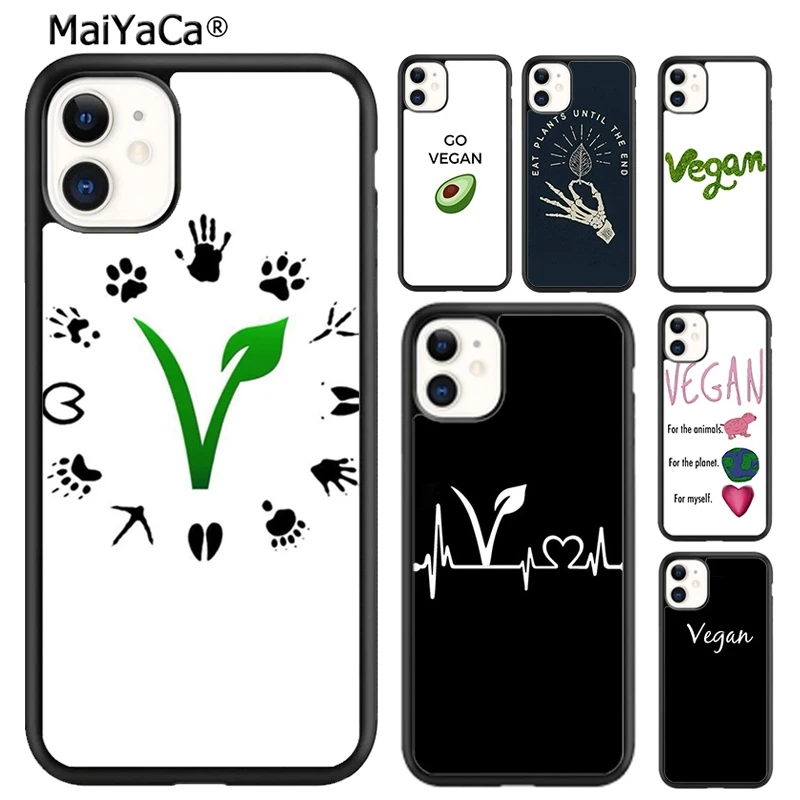 MaiYaCa Vegan Vegetables Veggies Phone Case For iPhone 16 15 SE2020 6 7 8 plus 11 12 mini 13 14 pro max shell  coque