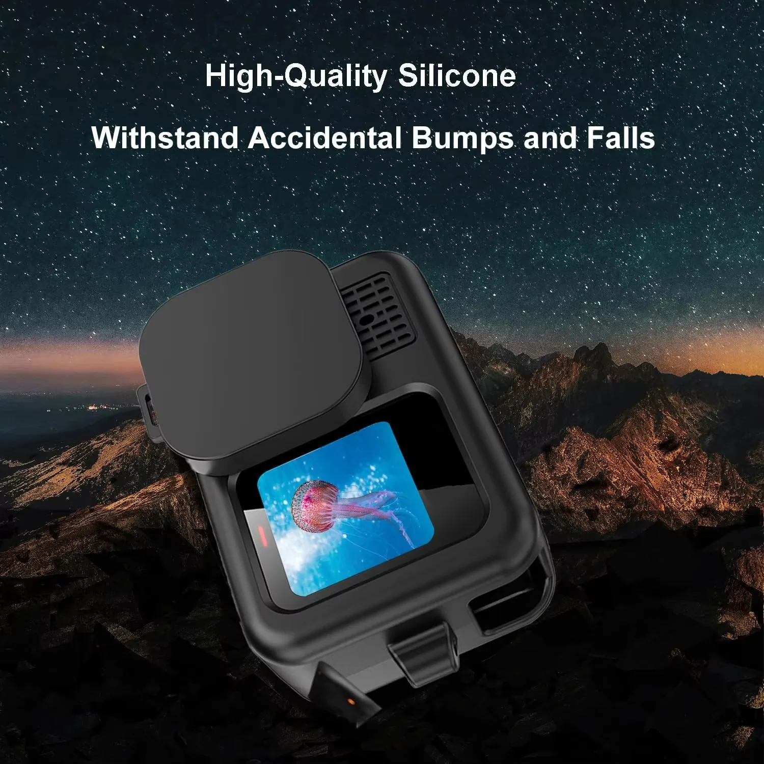 واقية غطاء من السيليكون ل GoPro بطل 13 12 11 10 9 أسود الزجاج المقسى حامي الشاشة فيلم عدسة غطاء تغليف ل Go Pro 13