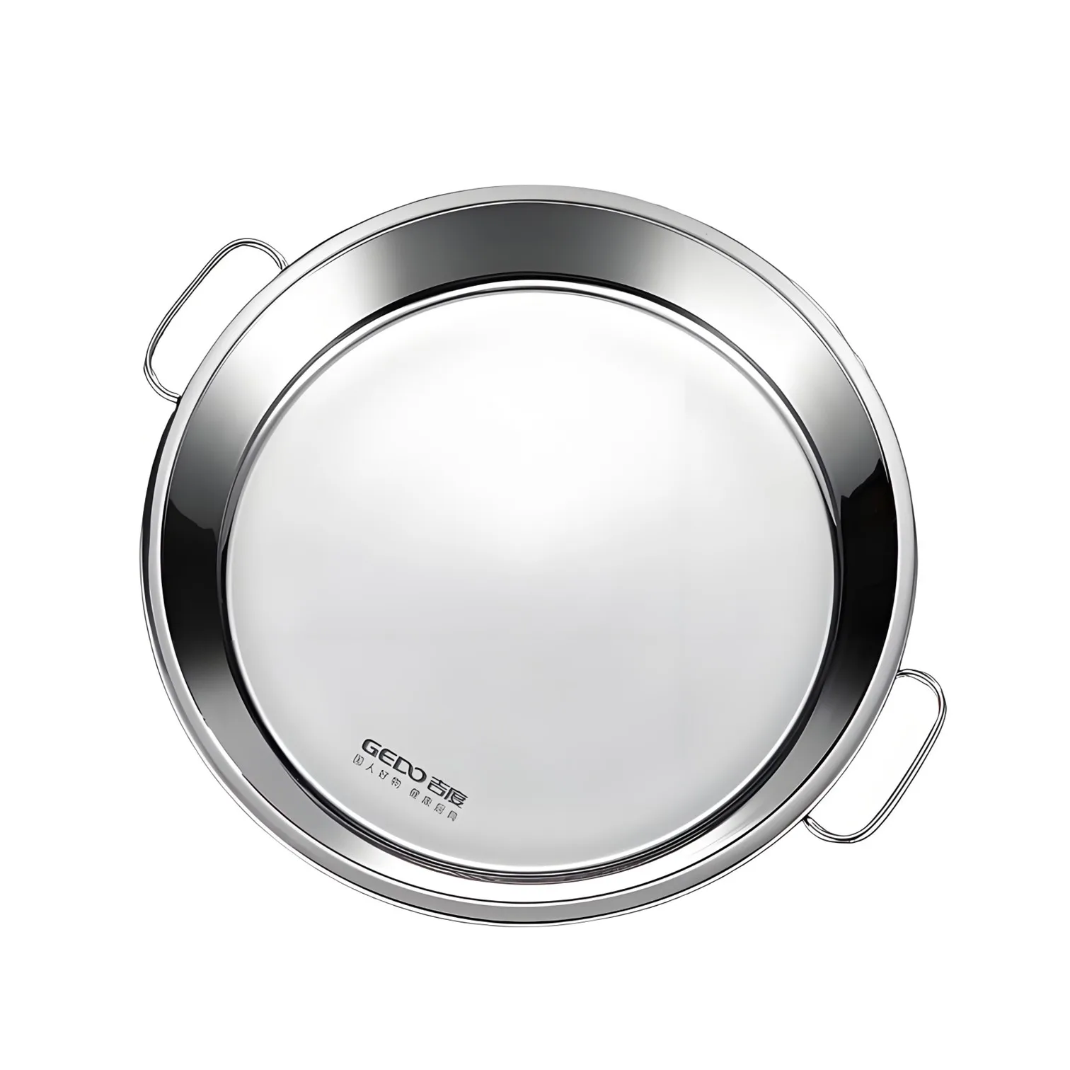 2 Side Handle Pure 304 Stainless Steel Diet Plate Ultra Thick Fall Resistant Food Container Main Course Dish Certified by LFGB