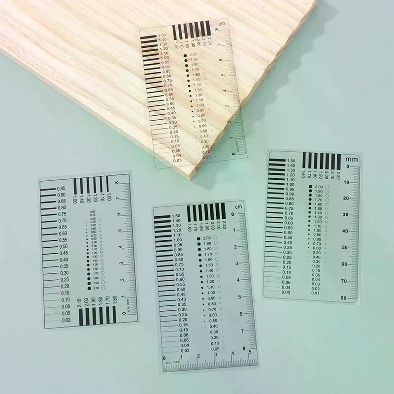 Measuring Pass Badge Gauge Stain Card Point Gauge Wire Gauge Transparent Film Ruler Welding Gage Stain Crack Contrast Ruler