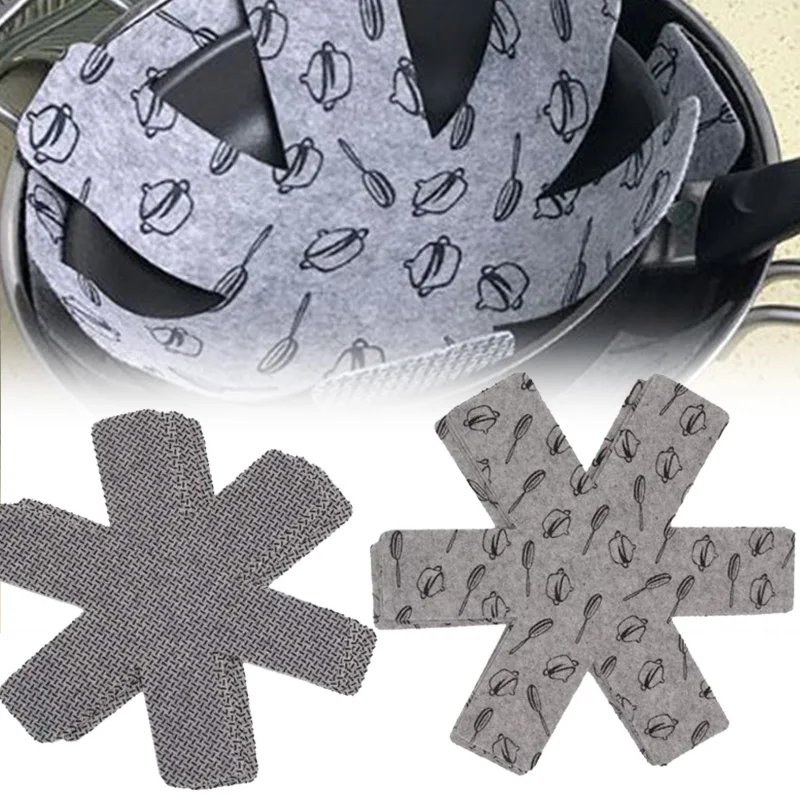 Pote de feltro esteira cozinha pote inferior almofada protetora panelas divisor almofada empilhamento pan protetor coaster placemat tapete de mesa