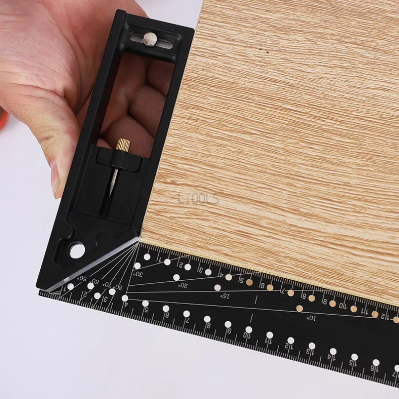 45°/90 ° Multifunctional Right Angle Ruler High Precision Positioning Marking Thickened Angle Ruler Woodworking Special Tools