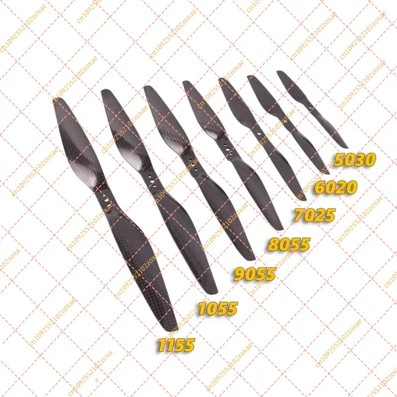 A Pair Carbon Fiber Propellers 1255-1855 CW CCW For RC Multicopter Drone Spare Parts