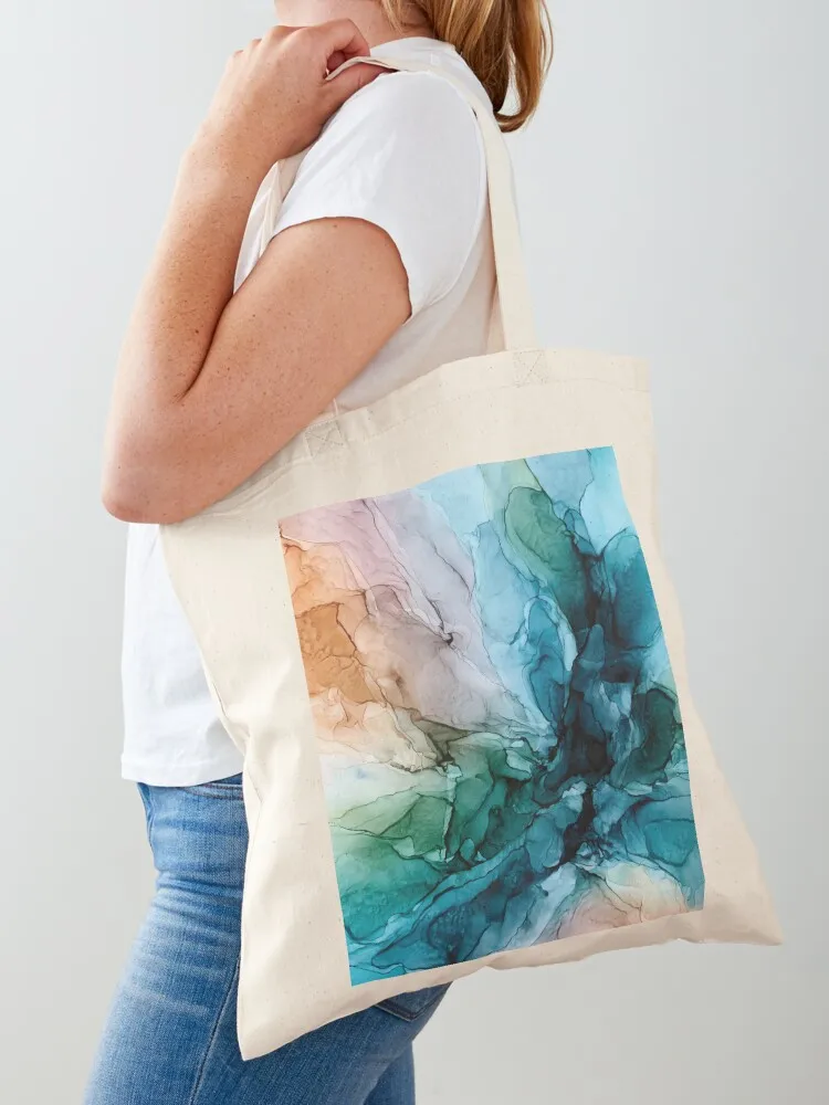 

Salty Shores Colorful Abstract Painting Tote Bag Big bag women cloth bag woman shopping cart bags Shopper handbag