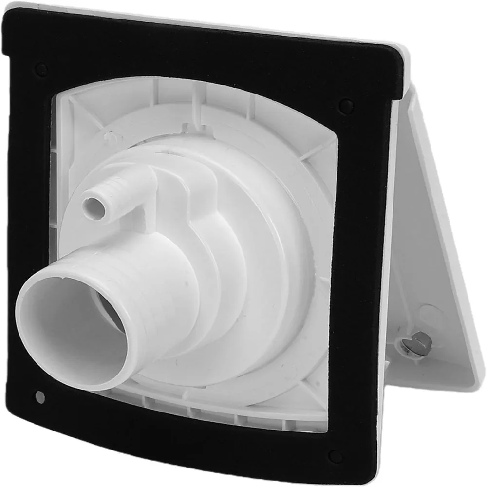 1 Set Durable ABS RV Water Inlet White 39mm Bottom Hole Magnetic Locking Cover Square Bayonet Water Inlet RV