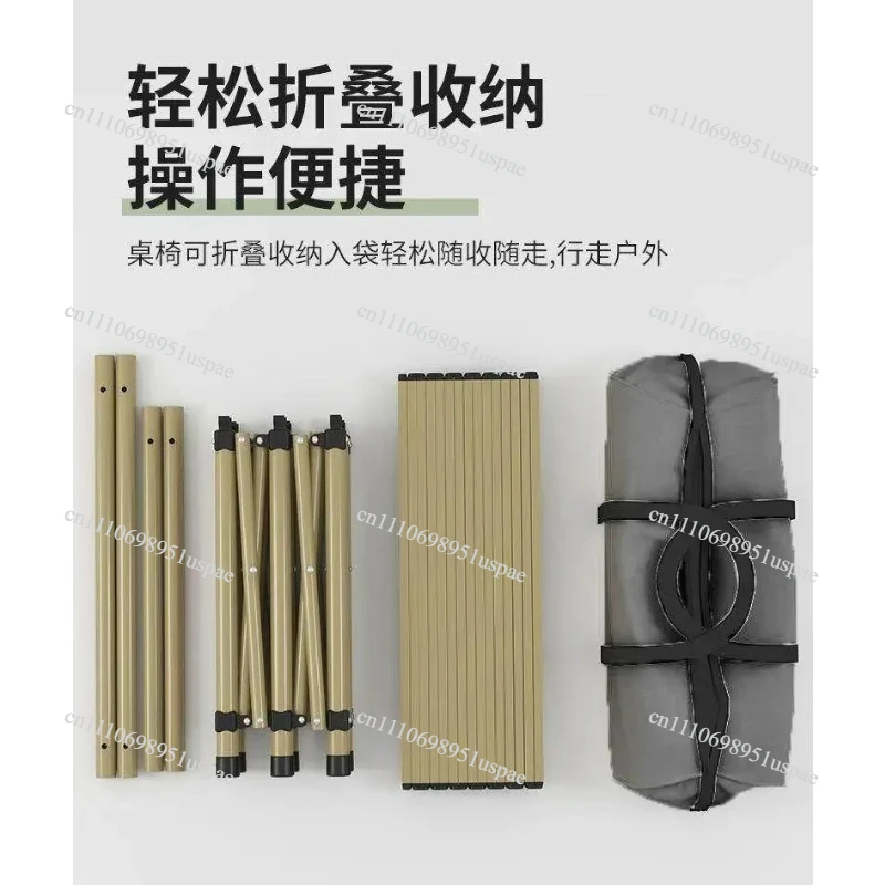 Portable Folding Egg Roll Table with Adjustable Height for BBQ Picnic and Camping, Convenient Outdoor Cooking Surface
