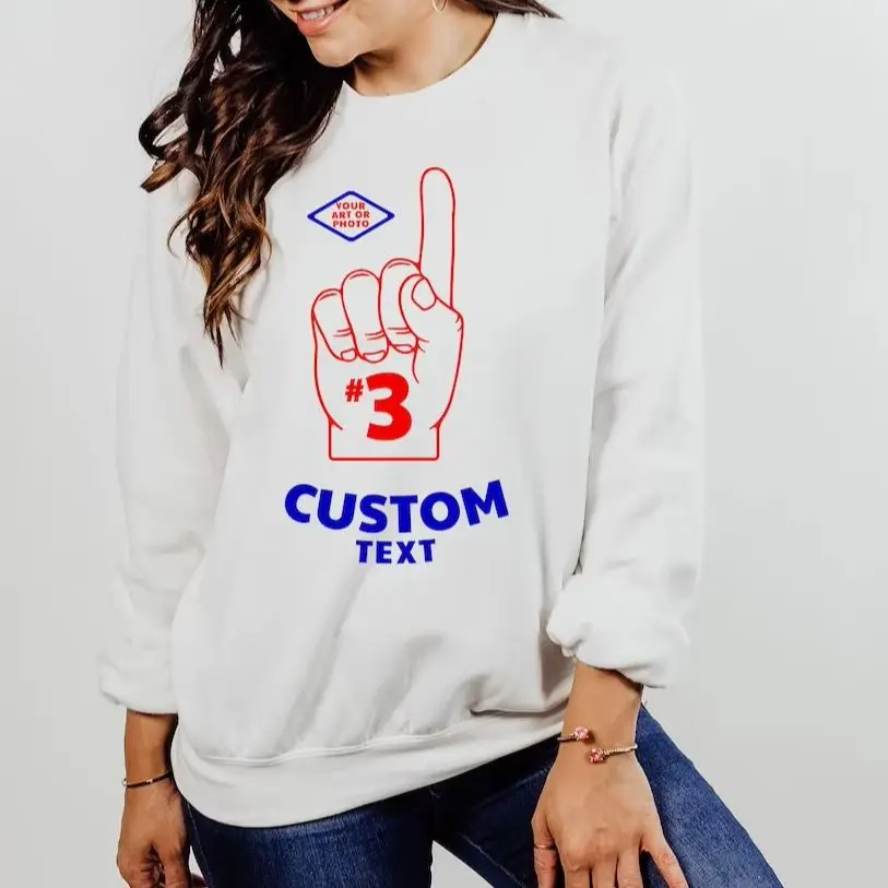 Custom Text Logo Sweatshirt Men Women Custom Crew Neck Personalized Logo Text Slogan Shirts Marketing Business Sweasthirts
