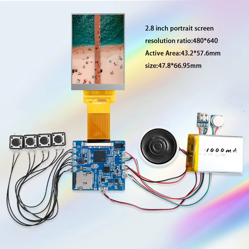 

2.8-inch/4-inch/5-inch Vertical LCD Screen Video Module With 128MB Memory For Business Gift