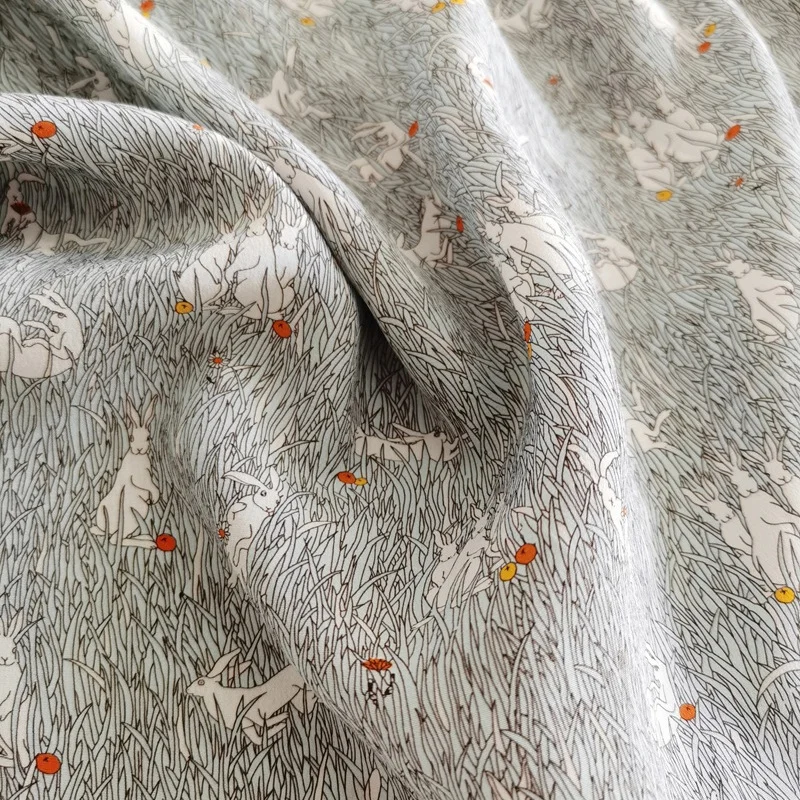 Birdtree, chemisier imprimé 100% soie véritable 17MM, chemises à Double crêpe froissée pour femmes, hauts à manches longues, nouvelle chemise 2025 T5D314JF