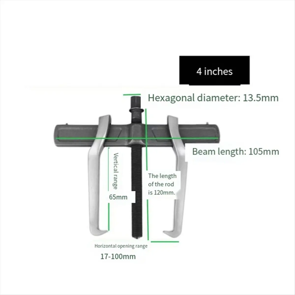 4 Inch Forging Two Claw Puller Strengthen Bearing Rama Separate Lifting Device Jaw Pull Code Extractor Car Repair Tool