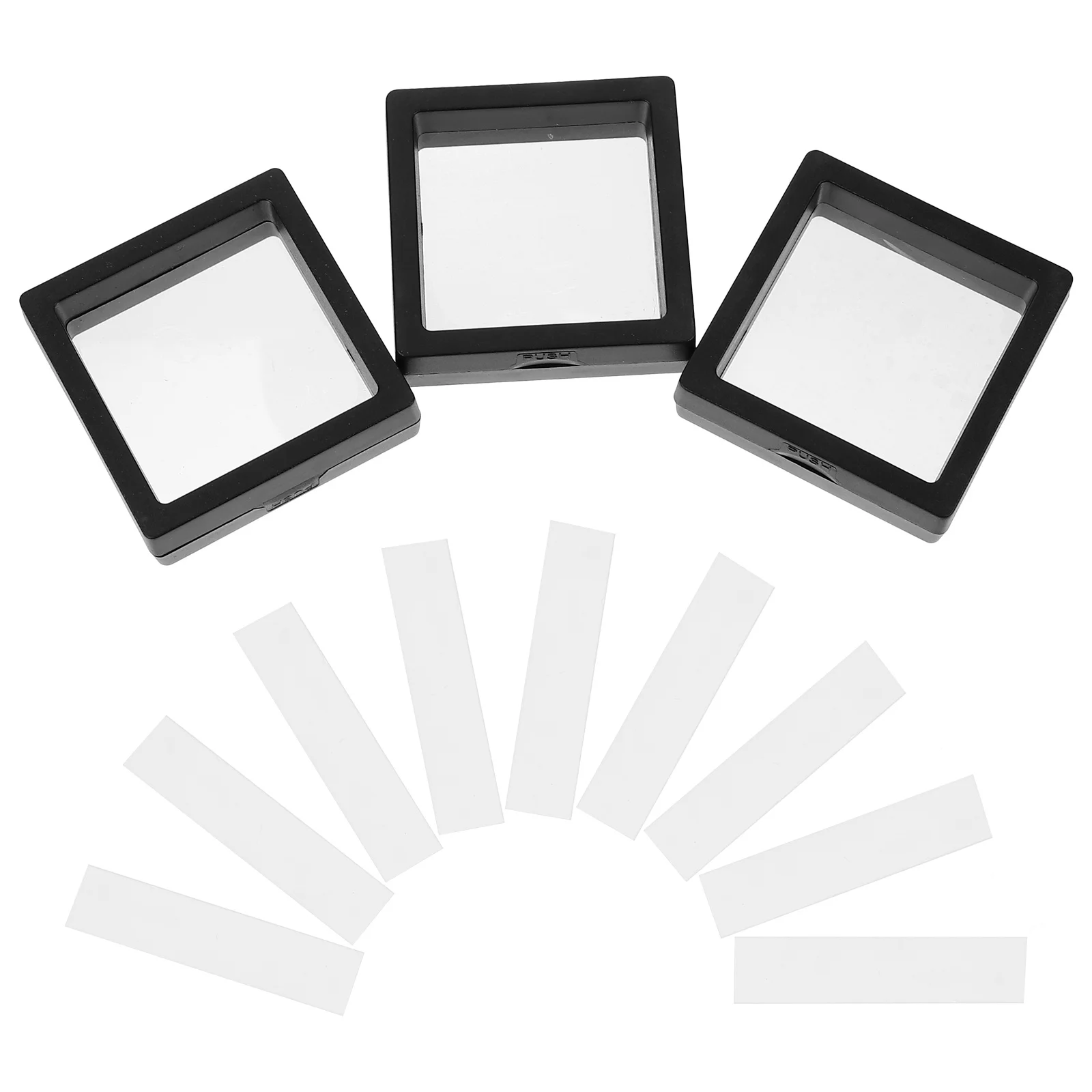 

3Pcs Fake Nail Storage Box Acrylic Display Strip Transparent Organizer Nail Art Tools Container Manicure Supplies Storage Case