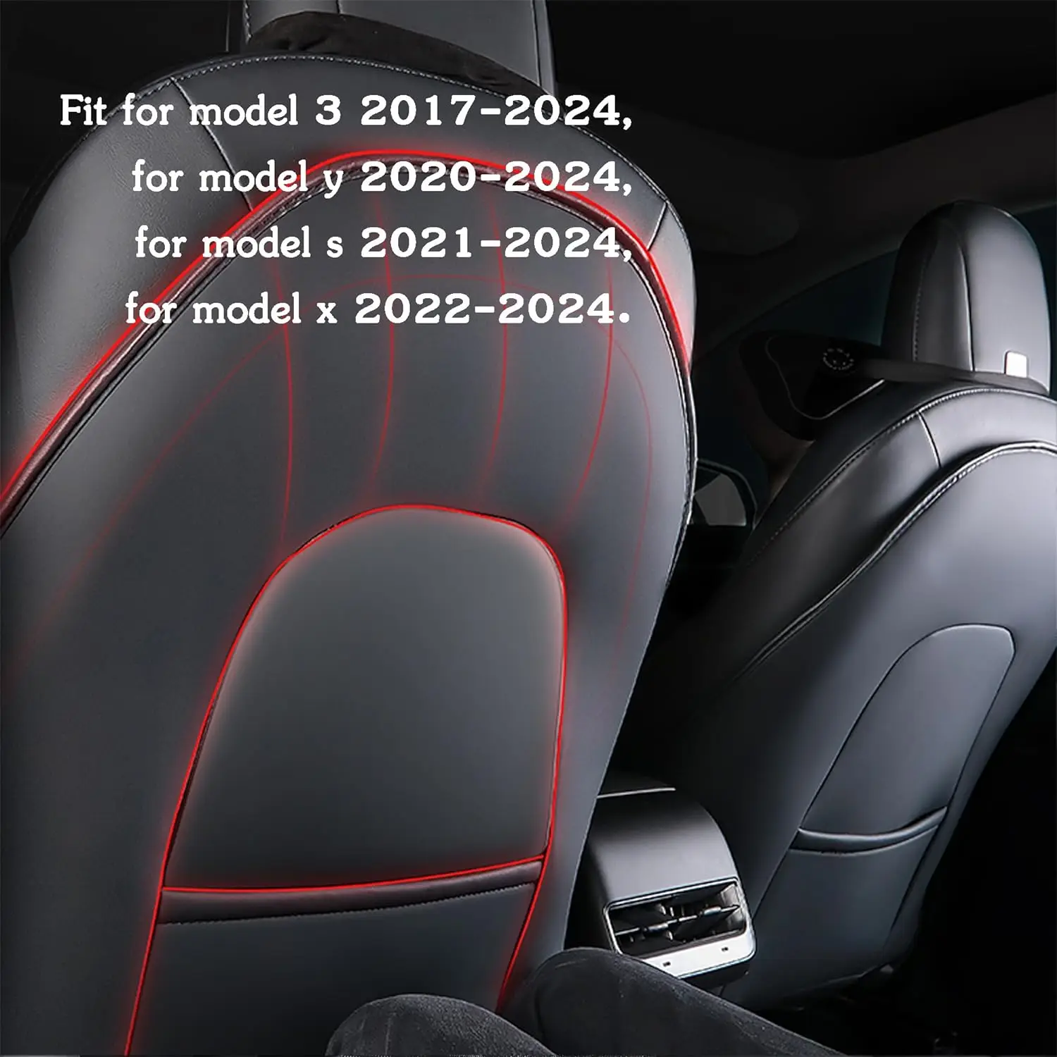 Almohadilla antipatadas para asiento trasero de Tesla, cubierta de protección impermeable para los pies de los niños, Modelo 3 Highland 2024, modelo Y 2017-2024