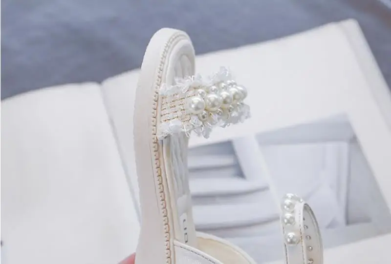 Children Sandals Pearl 2023 Summer New Girls Leisure Fashion Shoes Girl Sandals Kids Sandals Toddler Girls Shoes Non-slip