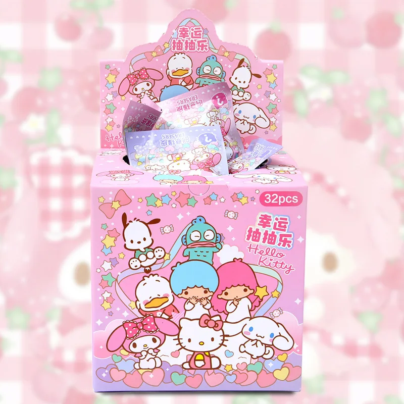 Sanrio caja misteriosa de dibujos animados, gomas de borrar 3D desmontables y montables, Hello Kitty, My Melody, Kuromi, Cinnamoroll, suministros