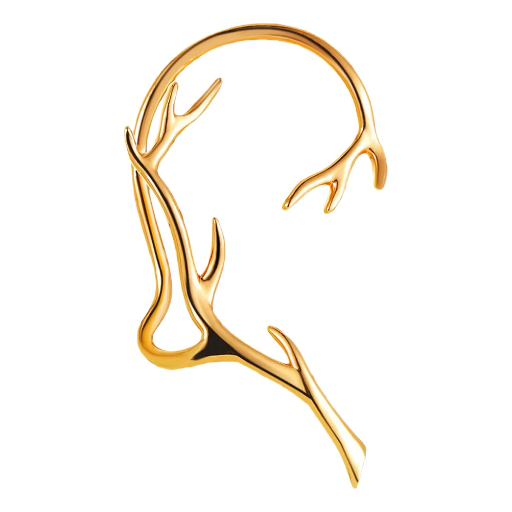 

Simple Branch Earrings Gold Clip Chic Decorate Fashion Accessories Copper Miss