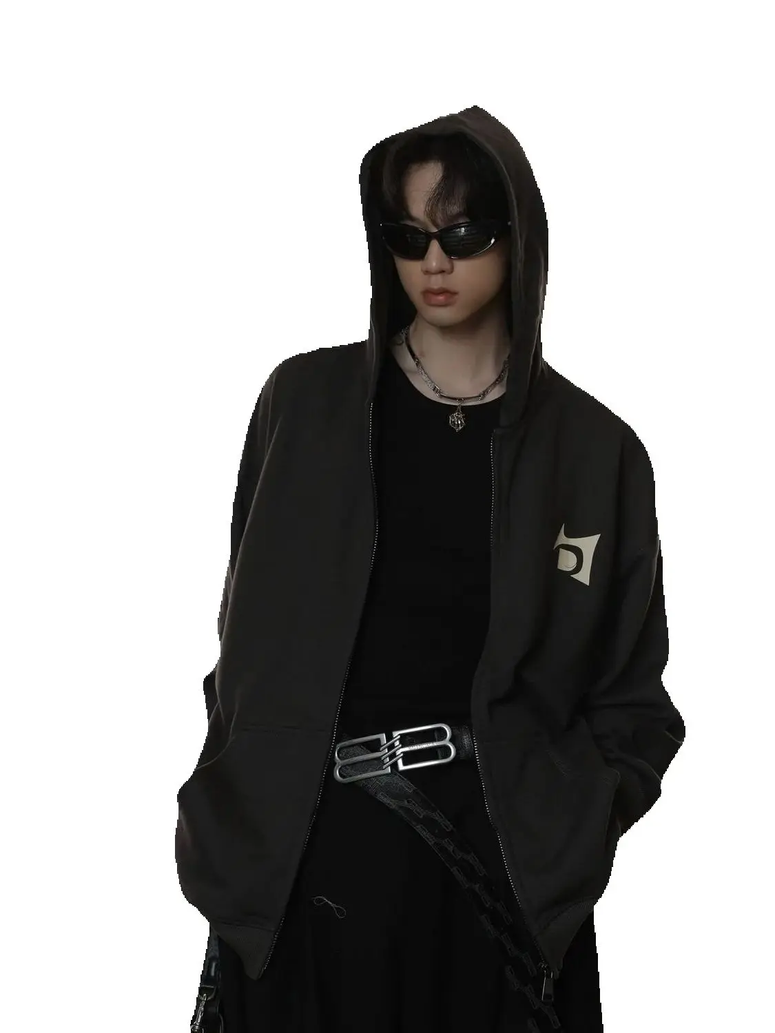 Hooded Sweatshirt Design Printed LOGO Autumn New Loose Zipper Cardigan Jacket Trendy