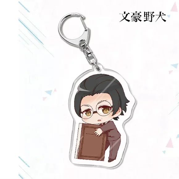 Acrylic Key Chains Anime Peripherals Dazai Osamu Ryunosuke Akutagawa Nakahara Chuuya Fashion Jewelry Cosplay Costumes DIY Props