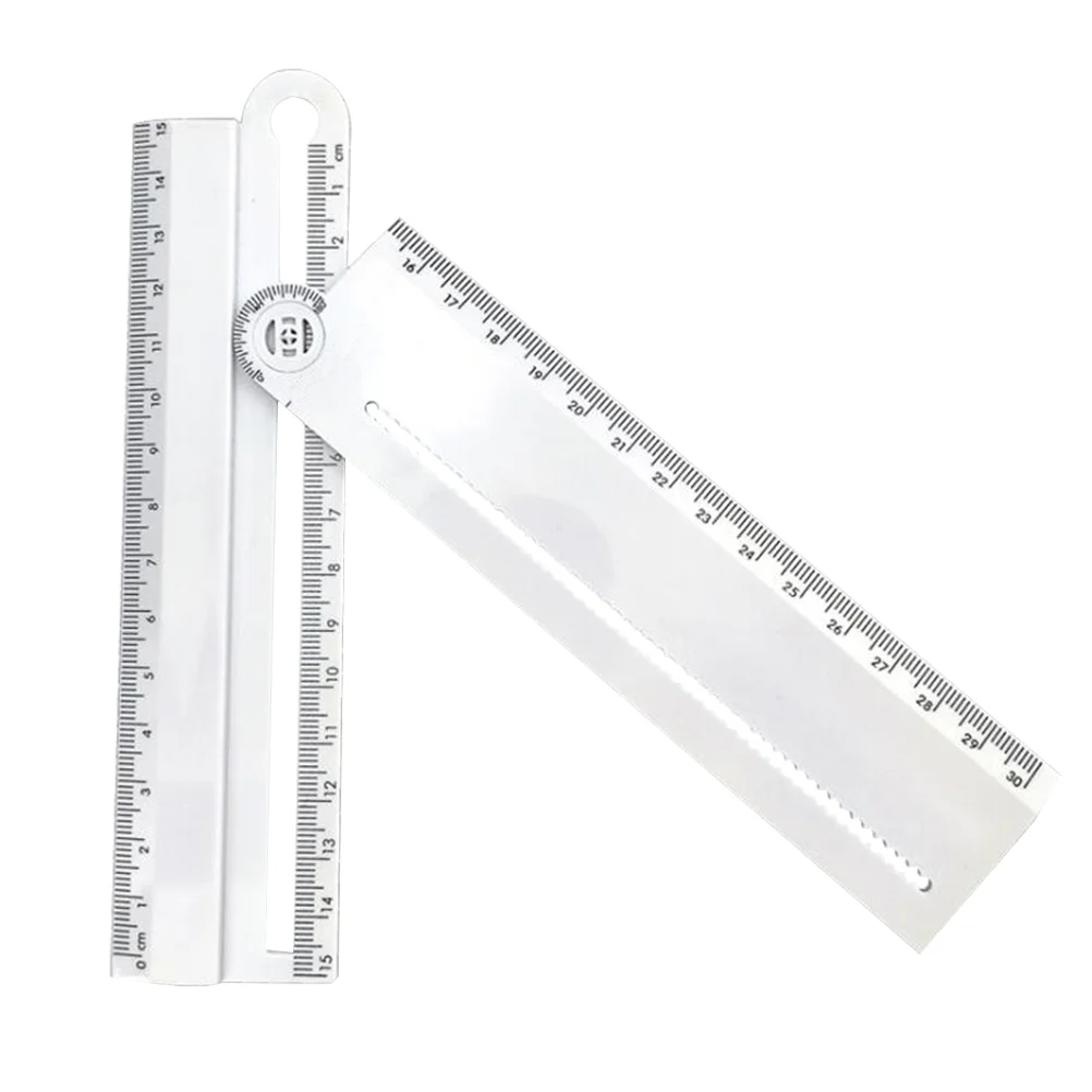 Angle Measure Guage Paper Drawing Measuring Ruler Rotatable Arc Tool Multifunctional