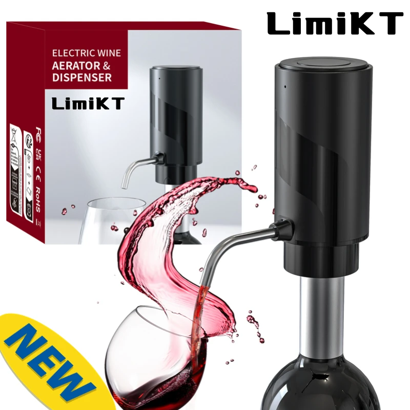 

LimiKT Electric Wine Dispenser Household Rechargeable Electric Automatic Wine Dispenser Stainless Steel/Plastic Material