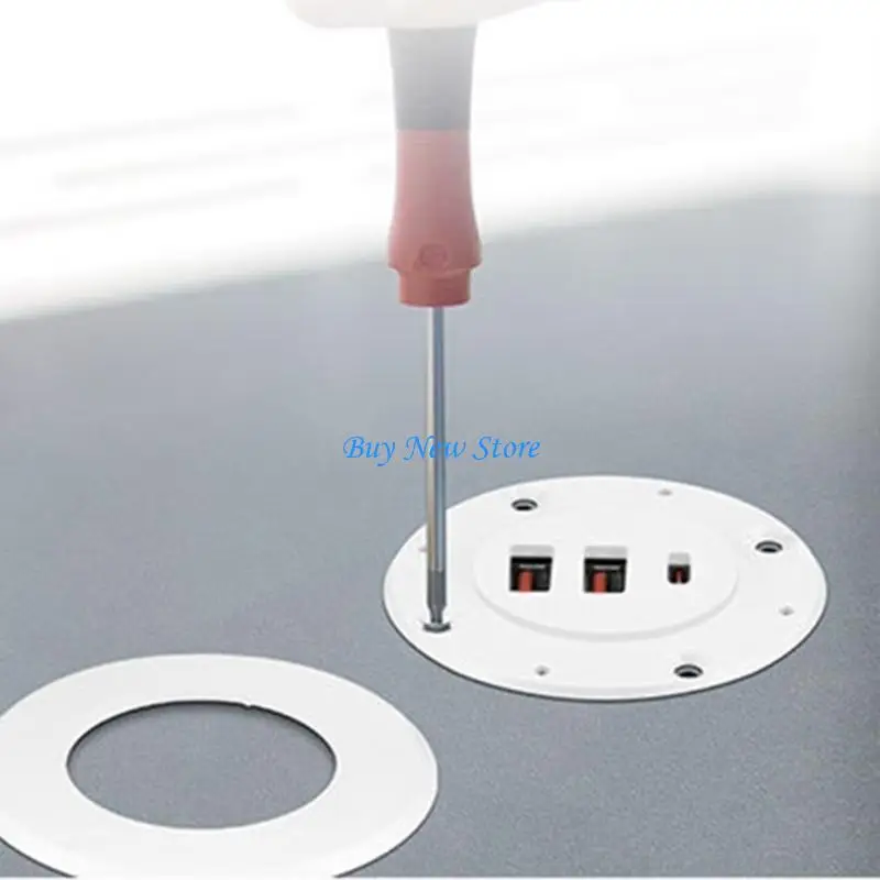 

20CE Office Desk Hole Power Solution Fast Charging Station 3 Ports Space Saving Holder Stand for Offices