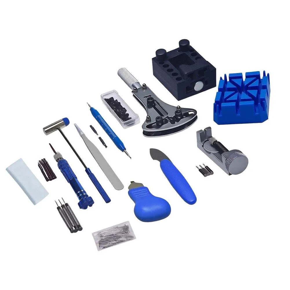 185 Piece Watch Tool Kit for Beginners and Professionals Includes Spring Bars Tweezers and Precision Screwdrivers
